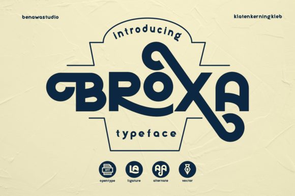 Broxa: A Vintage Display Font That Elevates Digital Branding