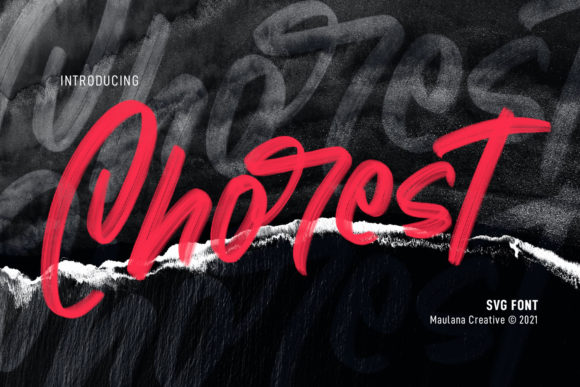 Chorest: A Casual Brushed Display Font for Handmade Brands