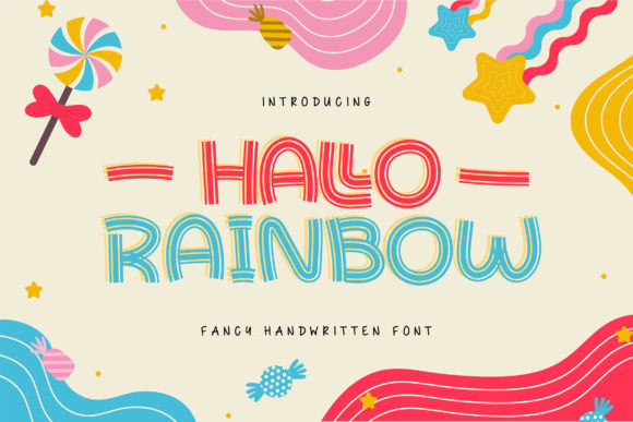 Hallo Rainbow: A Whimsical Display Font That Elevates Small Business Branding