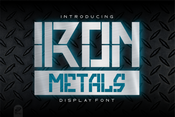 Iron Metals: A Robotic Display Font for Bold Digital Headlines