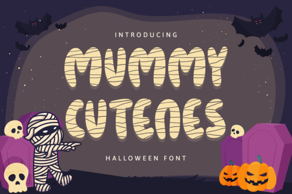 Mummy Cutenes: A Playful Halloween Display Font That Sticks