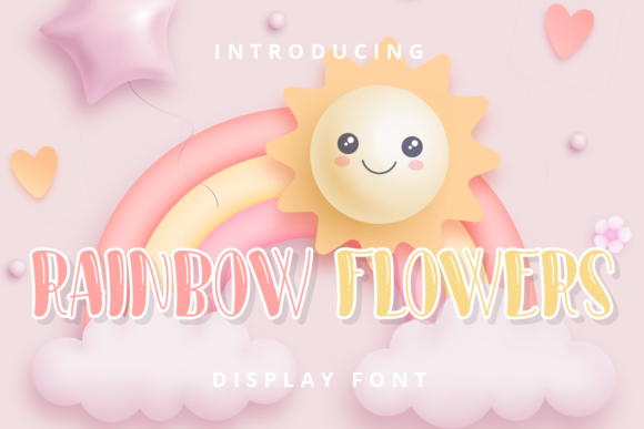 Rainbow Flowers: A Playful Display Font for Handmade Joy