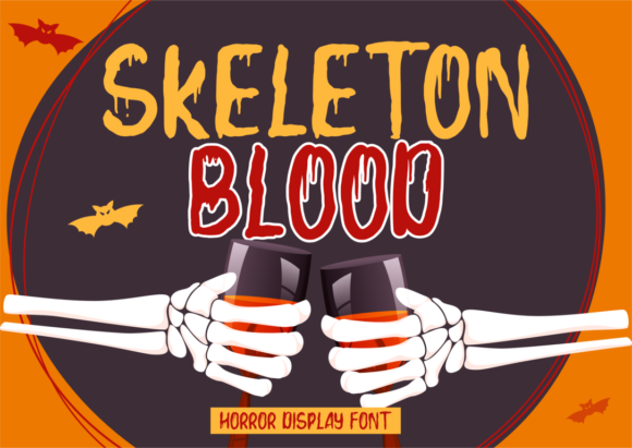 Skeleton Blood: A Bold Display Font for Handmade Creators
