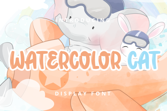Watercolor Cat: A Whimsical Display Font for Branding That Feels Handmade & Human